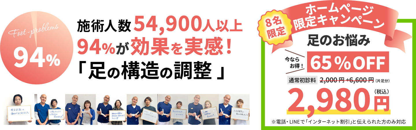 足の構造の調整 